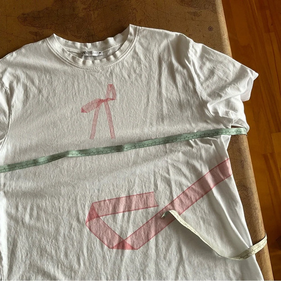 ZARA, Bows t-shirt, size Large - Picture 7 of 9